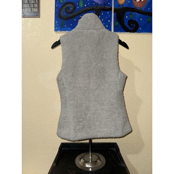 Patagonia Womens Los Gatos Fleece Vest Drifter Fuzzy Soft Furry Gray Sz Medium - Picture 2 of 6